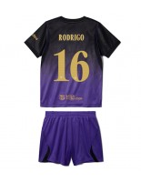 Barcelona Rodri Hernandez #16 Venkovní dres pro děti 2026-27 Krátký Rukáv (+ trenýrky)